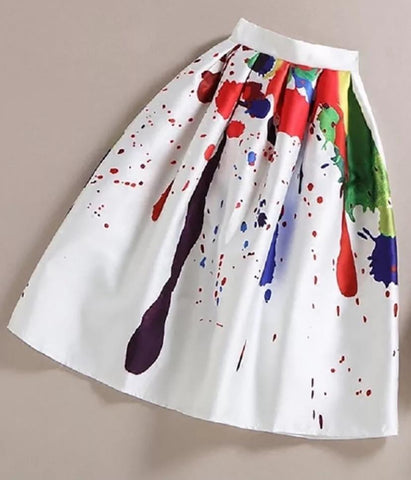 "The Standout" Paint Splatter Skirt