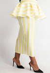 The Fashionista Striped PLUS Peplum Skirt
