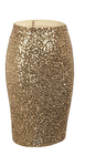 “Winning” Gold Sequin Midi Skirt in PLUS